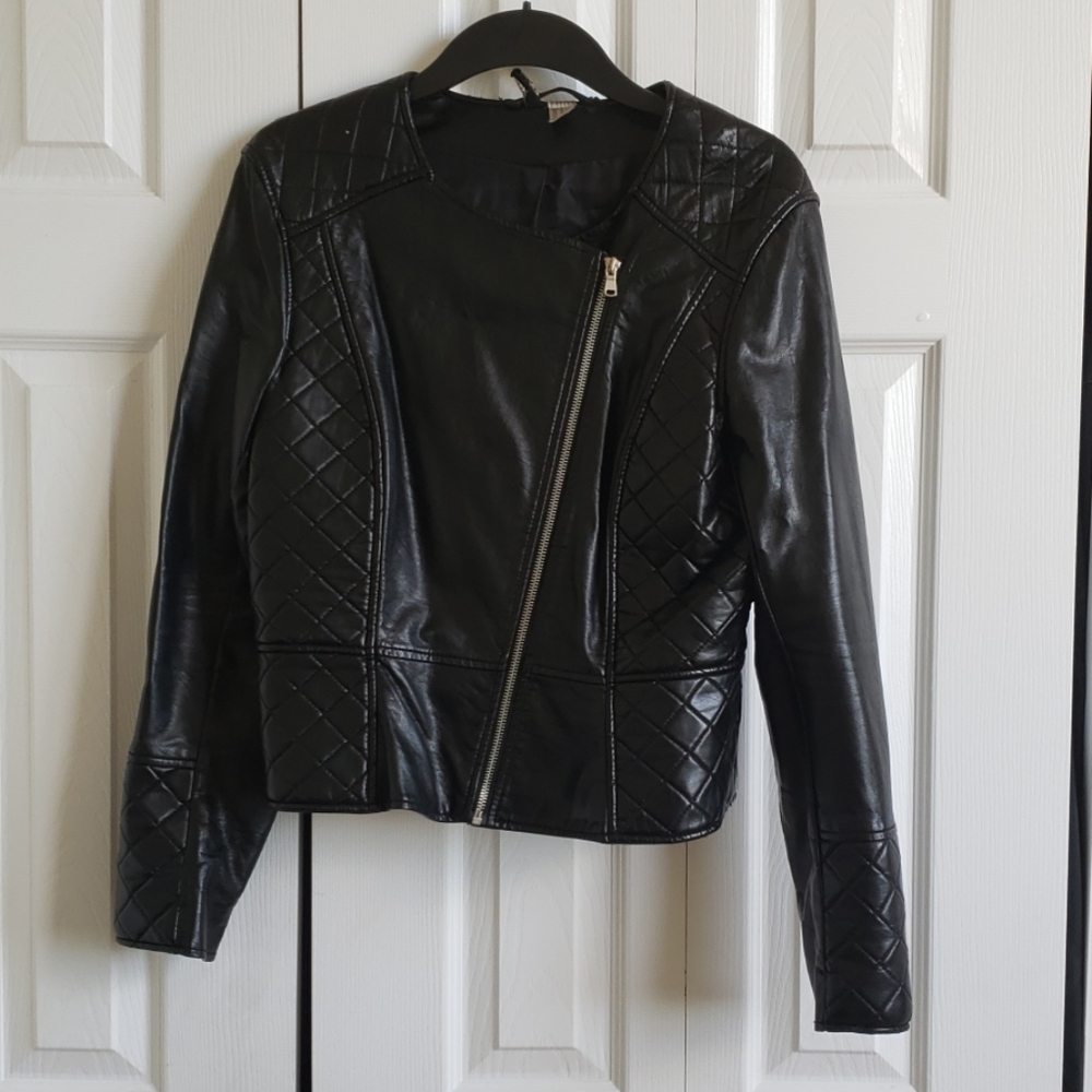 H&M Faux Black Leather Jacket.